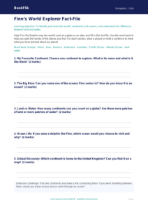 Free Continents And Oceans Template | Nursery / LKG | Geography | BookFlik