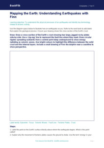 Free Earthquakes Drawing Sheet | Class 4 | Geography | BookFlik