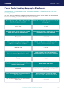 Free Earthquakes Flashcards | Class 5 | Geography | BookFlik
