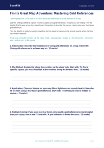 Free Grid References Writing Frame | Class 4 | Geography | BookFlik
