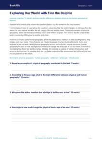 Free Human And Physical Geography Comprehension | Class 5 | Geography | BookFlik