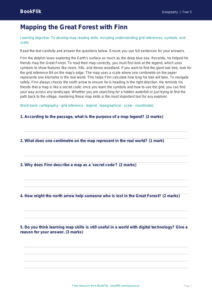 Free Map Skills Comprehension | Class 5 | Geography | BookFlik