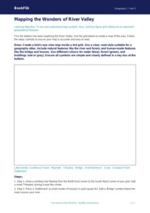 Free Map Skills Drawing Sheet | Class 5 | Geography | BookFlik