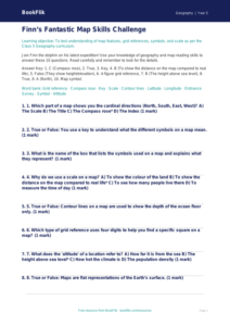 Free Map Skills Quiz | Class 5 | Geography | BookFlik