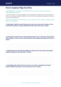 Free Map Skills Template | Class 5 | Geography | BookFlik