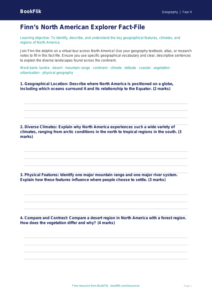 North America Geography Worksheet | Class 4 CBSE | BookFlik