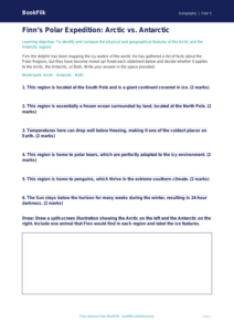 Free Polar Regions Activity Sheet | Class 5 | Geography | BookFlik