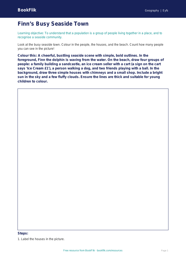 Free Population Colouring Page | Nursery / LKG | Geography | BookFlik worksheet preview — Geography Population