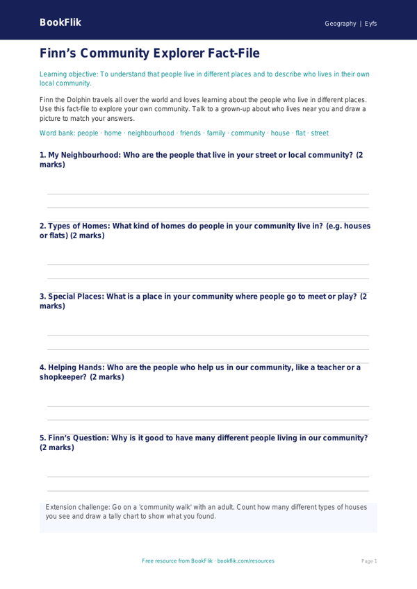 Free People and Community Template | Nursery / LKG | Geography | BookFlik worksheet preview — Geography Population