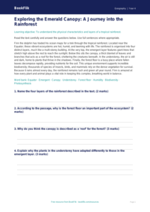 Rainforests Comprehension for Class 4 | Geography CBSE | BookFlik