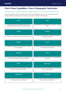 Free Rivers Flashcards | Class 4 | Geography | BookFlik