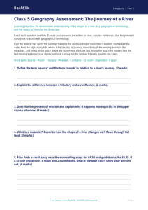 Free Rivers Assessment | Class 5 | Geography | BookFlik