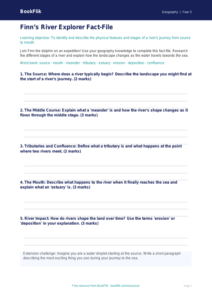 Rivers of India Worksheet | Class 5 Geography | BookFlik