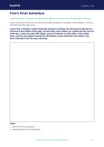 Free Rivers Colouring Page | Nursery / LKG | Geography | BookFlik