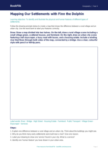 Free Settlements Drawing Sheet | Class 4 | Geography | BookFlik