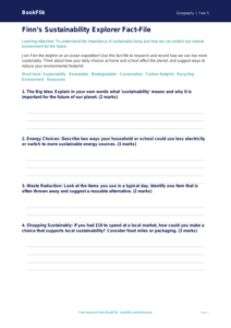 Free Sustainability Template | Class 5 | Geography | BookFlik