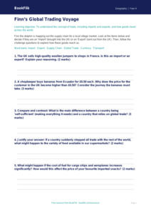 Free Trade Activity Sheet | Class 4 | Geography | BookFlik
