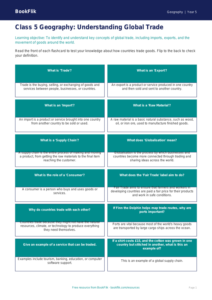 Trade Flashcards for Class 5 | Geography | CBSE NCERT | BookFlik