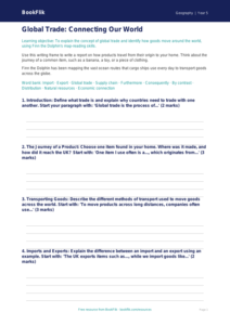 Trade Writing Frame | Class 5 Geography | CBSE NCERT Resources