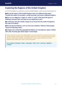 UK Regions Educational Resource | Class 4 Geography | BookFlik