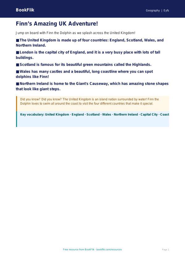 UK Regions Educational Poster for Nursery & LKG | Geography | BookFlik worksheet preview — Geography Uk Regions
