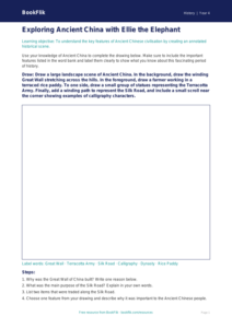 Free Ancient China Drawing Sheet | Class 4 | Social Studies / History | BookFlik