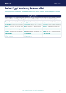 Free Ancient Egypt Word Mat | Class 5 | Social Studies / History | BookFlik