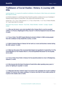 Social Studies / History black history quiz class 4 greater depth