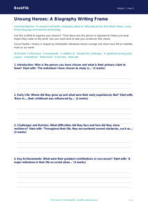 Black History Writing Frame for Class 5 | CBSE Social Studies | BookFlik