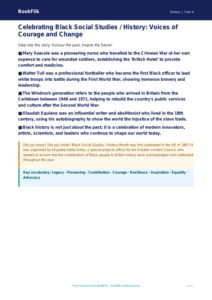 Free Black History Month Poster | Class 4 | Social Studies / History | BookFlik