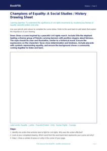 Free Civil Rights Drawing Sheet | Class 5 | Social Studies / History | BookFlik