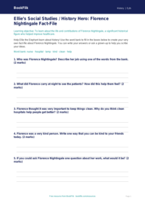 Free Florence Nightingale Template | Nursery / LKG | Social Studies / History | BookFlik