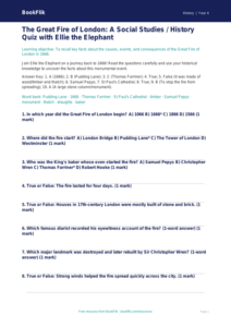 Free Great Fire of London Quiz | Class 4 | Social Studies / History | BookFlik