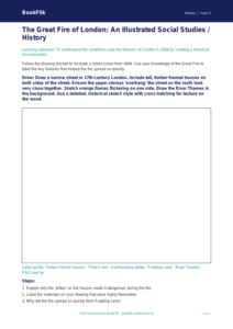 Free Great Fire Of London Drawing Sheet | Class 5 | Social Studies / History | BookFlik