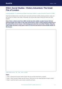 Great Fire of London Drawing Sheet for Nursery / LKG | CBSE Social Studies