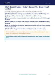Great Fire of London Learning Poster for Nursery/LKG | CBSE Social Studies