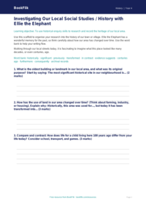 Free Local History Writing Frame | Class 4 | Social Studies / History | BookFlik
