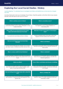 Free Local History Flashcards | Class 5 | Social Studies / History | BookFlik
