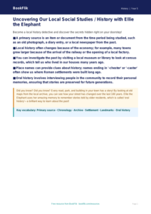 Free Local History Poster | Class 5 | Social Studies / History | BookFlik
