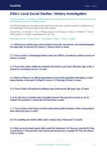 Free Local History Quiz | Class 5 | Social Studies / History | BookFlik