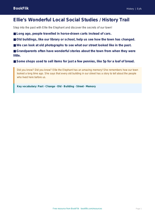 Free Local History Poster | Nursery / LKG | Social Studies / History | BookFlik worksheet preview — History Local History
