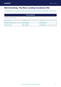 Free Neil Armstrong Word Mat | Class 5 | Social Studies / History | BookFlik