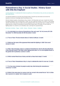 Remembrance Day Quiz for Class 4 | CBSE Social Studies | BookFlik