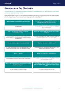 Remembrance Day Flashcards for Class 5 | CBSE Social Studies | BookFlik