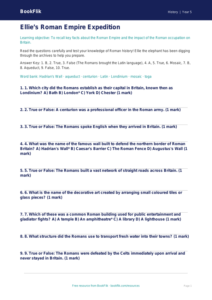 Free Romans Quiz | Class 5 | Social Studies / History | BookFlik