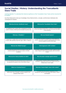 Social Studies / History slavery flashcards class 4 greater depth