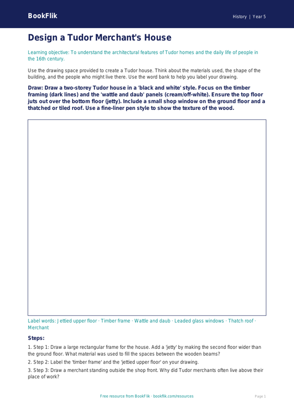 Tudors History Worksheet for Class 5 | CBSE Social Studies | BookFlik worksheet preview — History Tudors