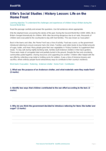 Free WW2 Comprehension | Class 4 | Social Studies / History | BookFlik
