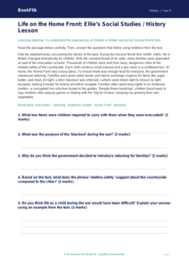 Free WW2 Comprehension | Class 5 | Social Studies / History | BookFlik