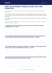 WW2 History Writing Frame for Class 5 | CBSE Social Studies | BookFlik